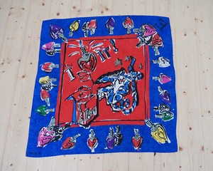 Pañuelo de hombro mujer ESCADA 86 cm x 86 cm vintage cuadrado seda N023 - Imagen 1 de 2