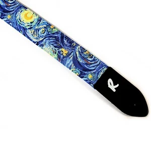 Correa de guitarra Starry Night - Correa de guitarra Vincent Van Gogh - Guitarra impresionista - Imagen 1 de 10