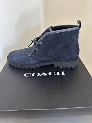 Botas COACH para hombre talla 10,5 azul marino nuevas en caja Foto 1 de 4