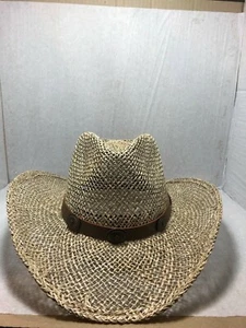 Sombrero de pastos marinos ventilados para hombre stetson rocky mountain 3 3/4" ala banda de cuero nuevo con etiquetas - Imagen 1 de 6