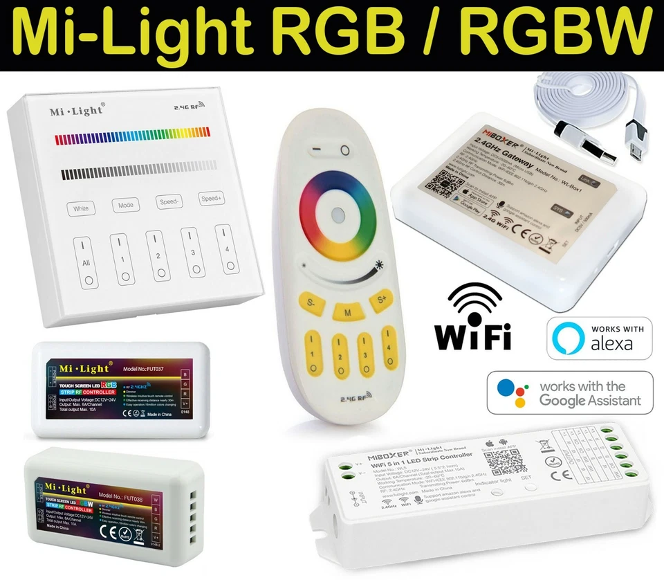 Mi-light CONTROLLER Telecomando Wifi RGB  RGBW 4-Zone LED Set Striscia milight - Immagine 1 di 1