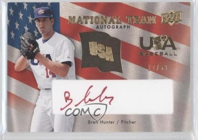 2008 Upper Deck USA Baseball National Team Red Ink /50 Brett Hunter #USA-BH Auto - Image 1 of 2