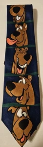 Scooby-Doo Neck Tie Cartoon Network 1998 Blue Hanna Barbera Necktie - Picture 1 of 5
