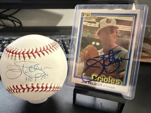 Jim Palmer Signed Baseball w/ “HOF 90” JSA & Bonus Signed 1981 Donruss Card - Picture 1 of 5