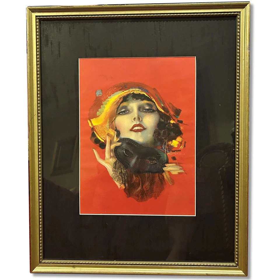 Rolf Armstrong Dreamy Eyes Girl 18x22 impresión Art Nouveau 1927 revista de humor universitario Foto 1 de 4