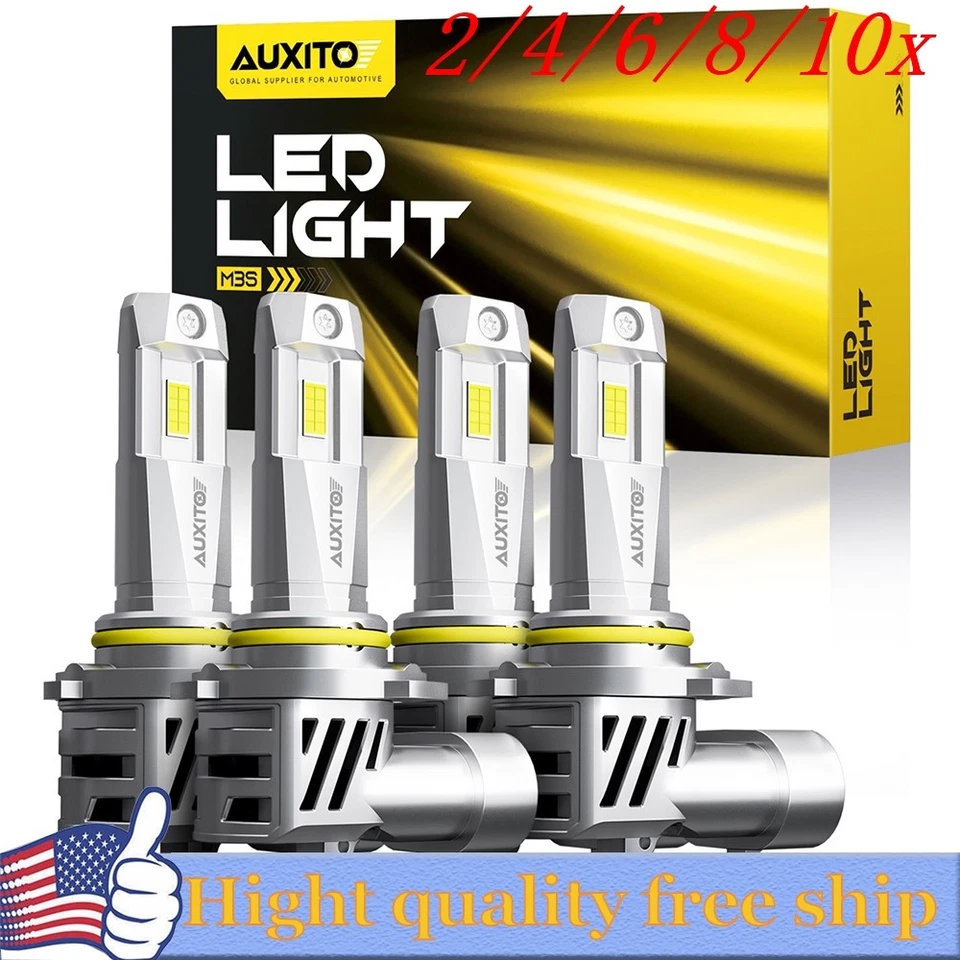 9005 9006 kit combo de farol LED lâmpada 6000K branco frio COB luz alta baixa 2/4X - Imagem 1 de 1