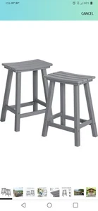 24" Outdoor Barhocker, 2er Set - Bild 1 von 7