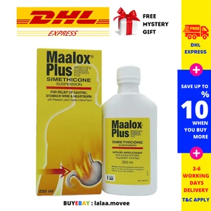 10 X 250ml Maalox Plus SIMETHICONE Suspension For Gastric,Stomach Wind DHL  - Picture 1 of 5