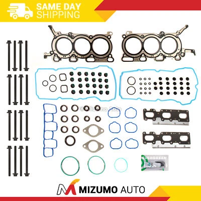 Head Gasket Set Head Bolts Fit 2011-2019 Ford Edge Explorer Flex Taurus 3.5L V6 - Image 1 of 4