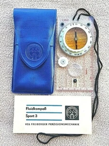 VEB Freiberger Präzisionsmechanik Fluid Kompass Sport 3, DDR, NEU - Bild 1 von 4