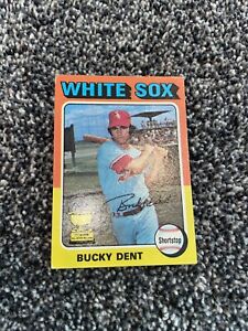 1975 Topps   ASR #299 Bucky Dent  Chicago White Sox Baseball Card N1