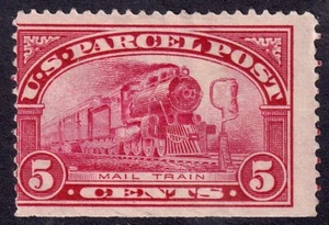 US Scott Q5, 1913 Mail Train, 5c carmine rose, H MINT - Picture 1 of 1