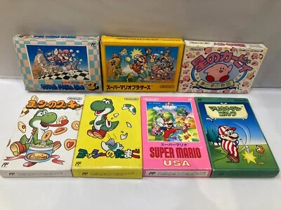Lot Super Mario Bros. 1 3 USA KIRBY YOSHI FC Famicom NES NTSC-J Japan Import - Image 1 of 4