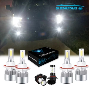 LED Headlight Hi/Lo+ Fog Light Bulbs Combo Kit For Ford F250 F350 F450 2005-2019 - Picture 1 of 12
