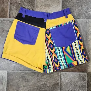 Pantalones Cortos Jean Estilo Occidental Coloridos Años 80 De Colección por Carolina Colores Talla 7 - Imagen 1 de 8