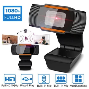 Webcam HD with Microphone USB 1080P Web Camera for PC Desktop Laptop Computer - Picture 1 of 11