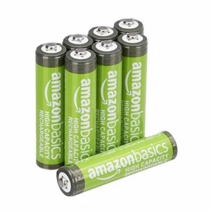 Amazon Basic High Capacity Rechargeable nickel-metal hydride battery AAA 8 Pack - Picture 1 of 4