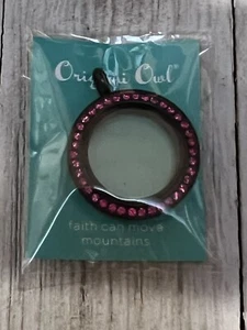 Origami Owl Black Medium Twist Living Locket with Crystals NEW Retired - Picture 1 of 6