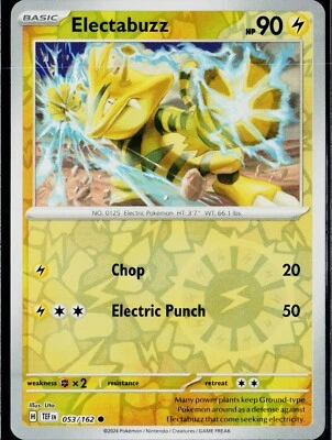 Electabuzz 053/162 Sv05: Temporal Forces Reverse Holo - Image 1 of 2