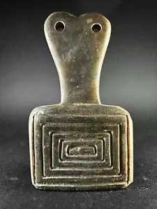 ANTICA PIETRA FRENO SYRO TEL INTAGLIATA TUTTO VEDE OCCHIO IDOLO - CIRCA 3000 A.C. - Foto 1 di 8