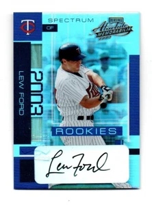 2003 Absolute LEW FORD Minnesota Twins Rookie RC Autograph 100/250 - Bild 1 von 2