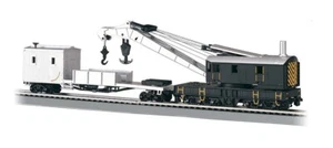 Bachmann HO Scale ~ Painted Unlettered 250-Ton Steam Crane & Boom Tender ~ 16149 - Picture 1 of 1