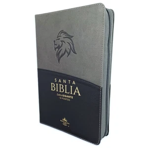Biblia León con Cierre Letra Gigante Manual 14 puntos RV1960 negro con indice - Picture 1 of 3