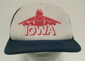 De colección IOWA Avión Camionero Sombrero Gorra Malla Snapback Espuma Intacta Sin Marca - Imagen 1 de 12