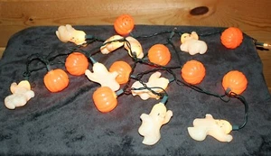 18 Halloween String Yard Lights Ghost Skeleton Pumpkin Blow Mold M500 ** - Picture 1 of 4