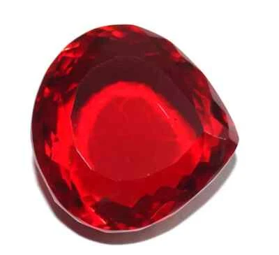 Topázio vermelho natural 500 quilates raro brasileiro forma de pera pedra preciosa solta certificada - Imagem 1 de 4