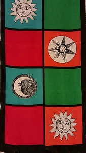 100% Polyester Scarf - Sun Symbols  - Picture 1 of 4