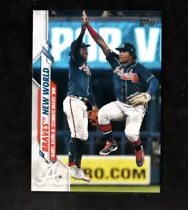 RONALD ACUNA JR. / OZZIE ALBIES 2020 Topps BRAVES NUOVO MONDO Atlanta Braves come nuovo - Foto 1 di 2