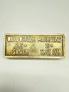 RAR Vintage Willowcreek Marketing 10oz Silberbarren SELTEN SERIE #92136 - Bild 1 von 14