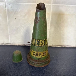 ENERGOL SAE 20 TIN TOP / POURER WITH CAP RARE VINTAGE OIL - Picture 1 of 9