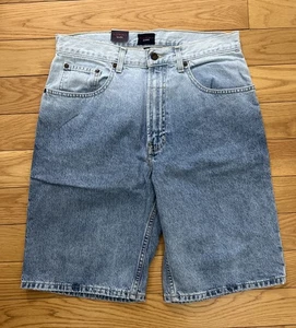 Vintage Neu aus altem Lagerbestand Y2K 2000 Tommy Hilfiger Baggy blau Denim Jeans Shorts Herren Größe 31 - Bild 1 von 4