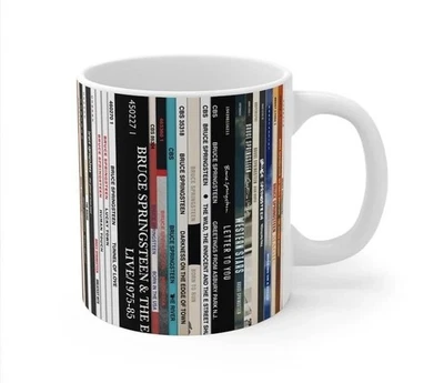 Bruce Springsteen Vinyl Albums Collection Coffee Mug