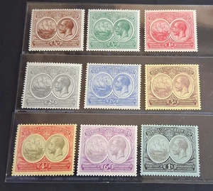 BERMUDA 1920 KG  1/4d to 1s SG 59 - 67 Sc 55 - 60 67 - 69 Tercentenary set 9 MH - Picture 1 of 2