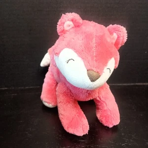 Peluche Carters Zorro Rosa Coral Peluche Bebé De pie 8" Juguete Suave Usado en Excelente Condición - Imagen 1 de 7