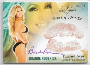 2025 BENCHWARMER GIRLS OF SUMMER BRANDE RODERICK KISS AUTOGRAPH AUTO ON CARD /10 - Imagen 1 de 2