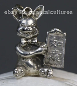 Tribal exotic ethnic chinese handmade miao silver sculpture pendant - Picture 1 of 6