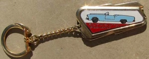 EARLY ORIGINAL NOS PLYMOUTH LOGO KEYCHAIN WITH BOTH KEYS UNCUT #H404 - Foto 1 di 8
