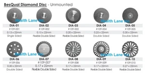 Meta BesQual Dental Diamond Disc Single Double Sided Flexible Unmounted Pkg/1 - Picture 1 of 12