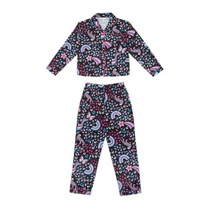 Miso Girls Celestial Satin Pyjama Set Long Sleeve - Picture 1 of 5