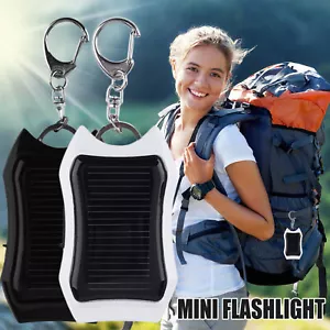 1500mAh Mini Solar Power Bank Portable Charger With Flashlight Keychain - Picture 1 of 14