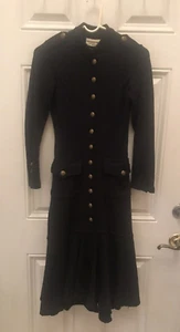 Denim & Supply Ralph Lauren Long Officer's Coat/Dress S Black Gold Military - Picture 1 of 22