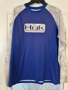 Huk Yeti Cobranded Kryptek Performance Fishing Long Sleeve Shirt Size L - Picture 1 of 7