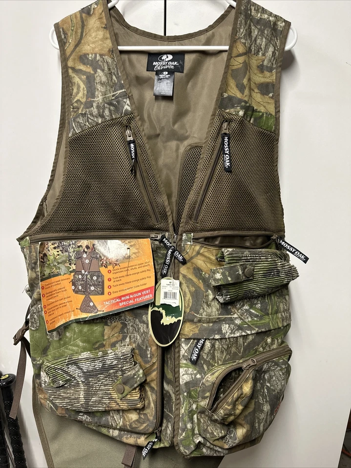 Mossy Oak Obsession Mens Camo Turkey Hunting Vest W/Seat Cushion - XL NEW!!! - Image 1 of 4