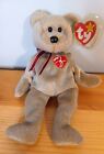 1999 Signature Red Heart Ty Beanie Baby Light Brown Bear w Original Tags
