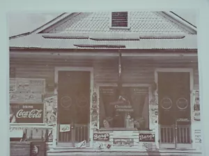 Chesterfield, 7UP, Barqs, RC General Store Sepia Card Photo Lab Reprint - Picture 1 of 1