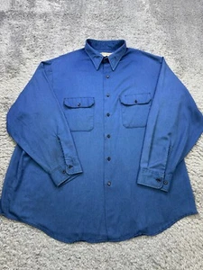 Vtg Big Mac JC Penney Shirt Men 3XL Navy Blue Chambray Workwear Button Up 60s - Picture 1 of 8